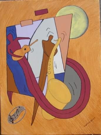 Suaman painting — jazz musicians